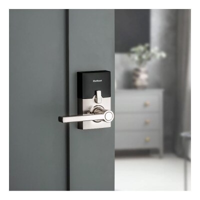 Kwikset SmartCode 917 Series Electronic Halifax Lever, Satin Nickel